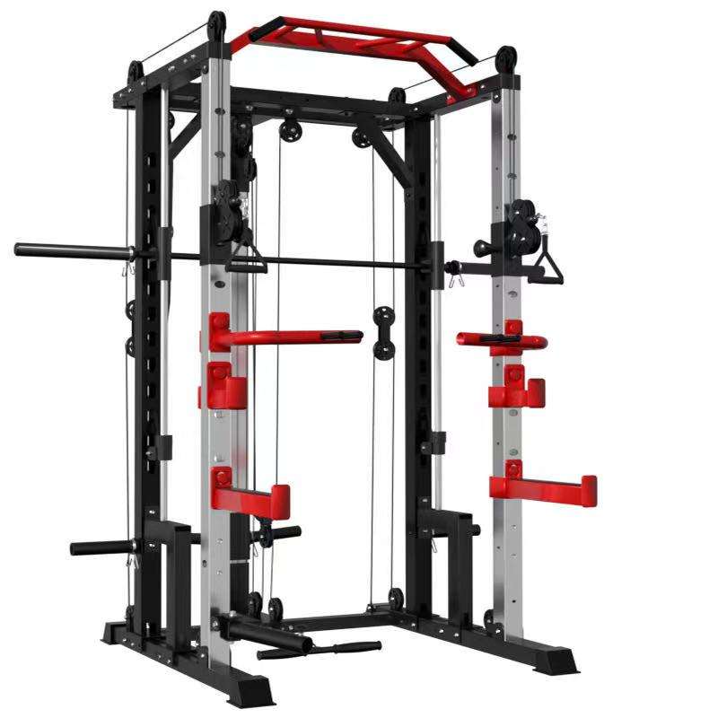 All in One Multi-Functional Trainer Power Rack Home Use Fitness Equipment Squat Rack Power Rack Cage GYM Smith Machine