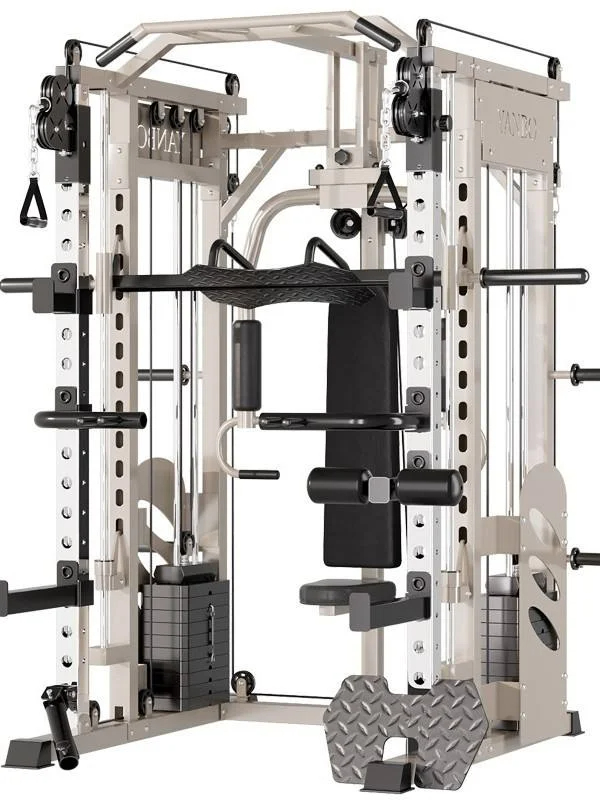Multi Unisex Smith Machine Squat Rack Free Weights Trainer Gym Equipment Combination Bench Press Chest Press Strength Training