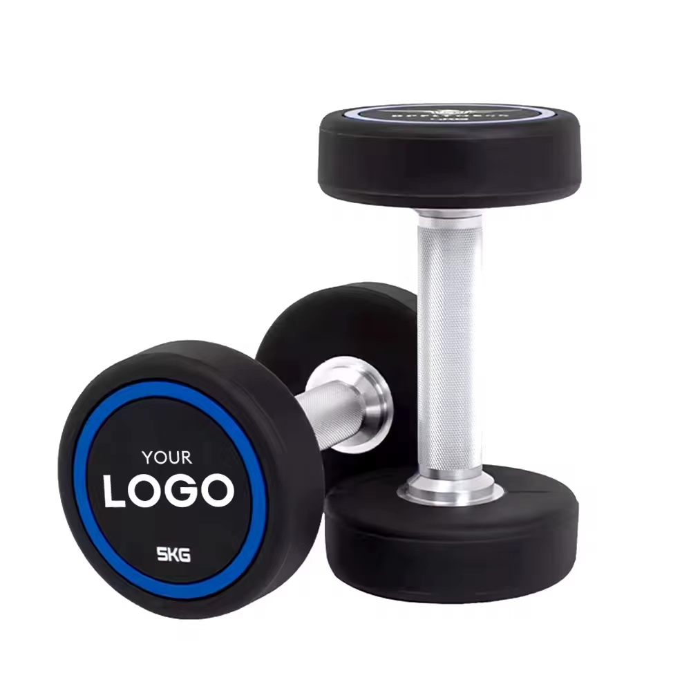 Dinuo PU Coated Steel Dumbbell Set Combination of Fixed Round-headed Dumbbells Gym Home Use Machine Custom Logo Weight Lifting