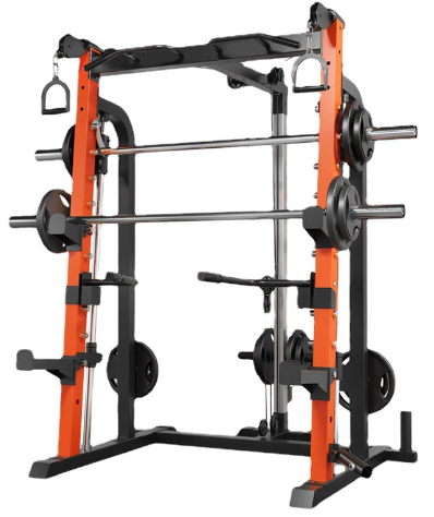 OEM ODM Upgraded Version Home Gym Training Equipment Plate Loaded Machine Power Rack With Crossover All-in-One Smith Machine
