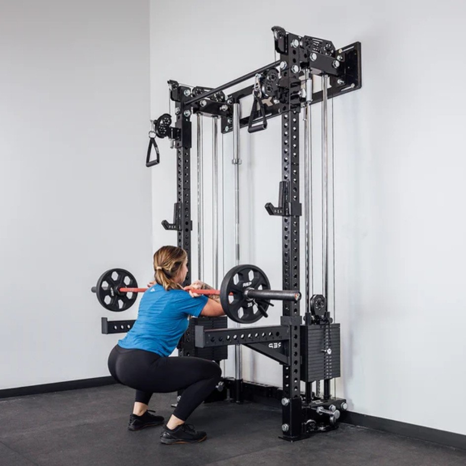 Multifunctional Squat Rack Power Cage Wall Cable Machine for Gym & Home Fitness