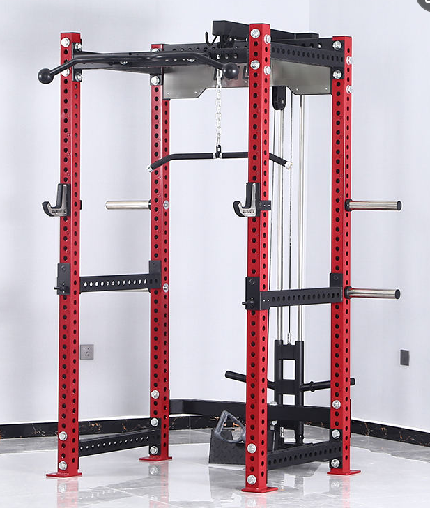 Multi Functional Trainer Gym Equipment Pull up Weightlifting Lat Pull Down Plate Loaded Machine Commercial Power Rack Squat Rack