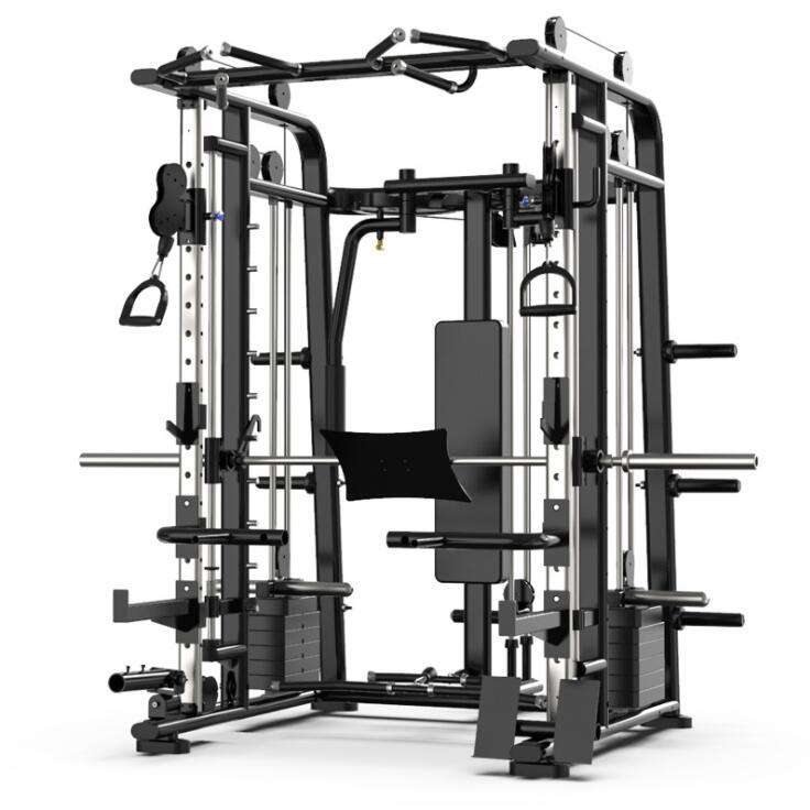 High Quality Commercial Heavy Fitness Training Equipment Exercise Power Rack Multi Functional Pulley Cable Smith Machine