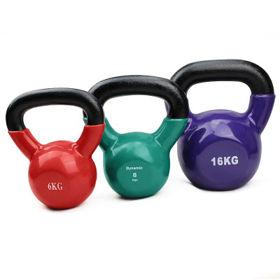 Dinuo Vinyl & Neoprene Coated Cast Iron Kettlebell, Custom Logo, Wide Handle, All-Purpose Fitness Strength Training Equipment