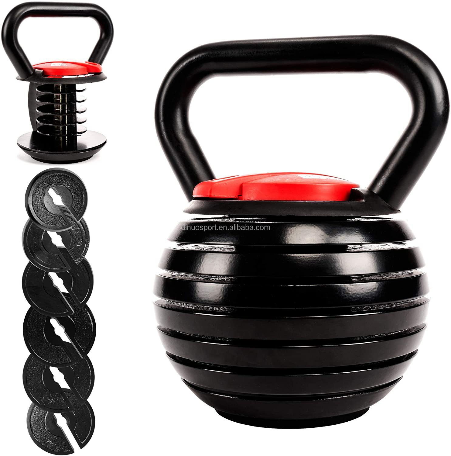 Adjustable Kettlebell Weight Set, Multi-Weight Cast Iron Kettlebell for Home Gym Strength Training, CrossFit & HIIT Workouts