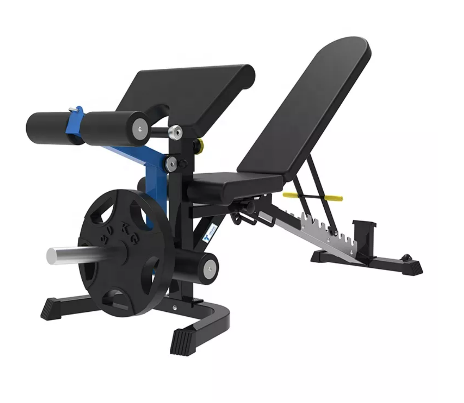 Adjustable Multi-function Bench Removable Foot Catch for Incline Flat Decline Semi-commercial Bench with Wheels