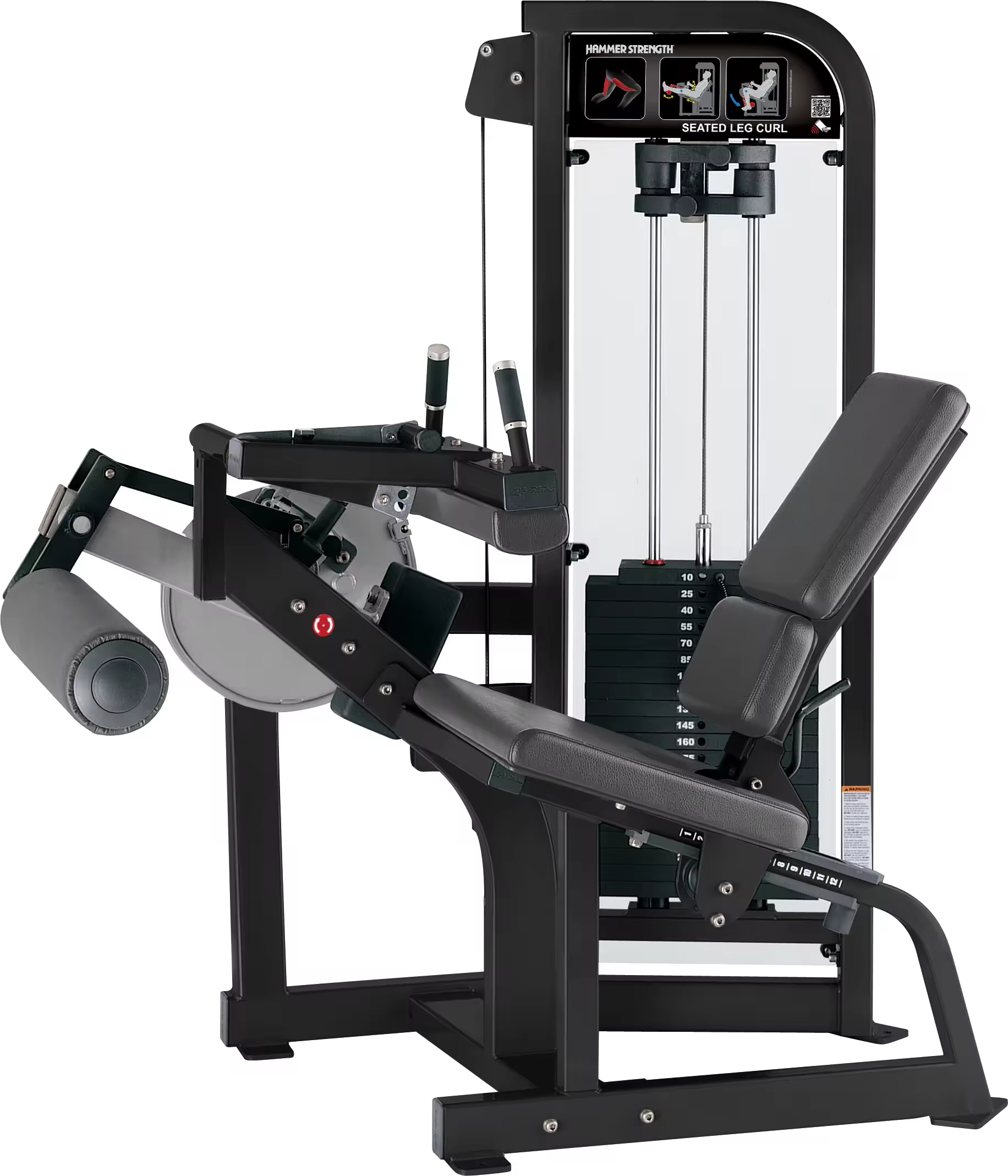 Pin Loaded Seated Leg Curl Machine, Commercial Grade Hamstring Trainer for Isolated Leg Strength Workouts