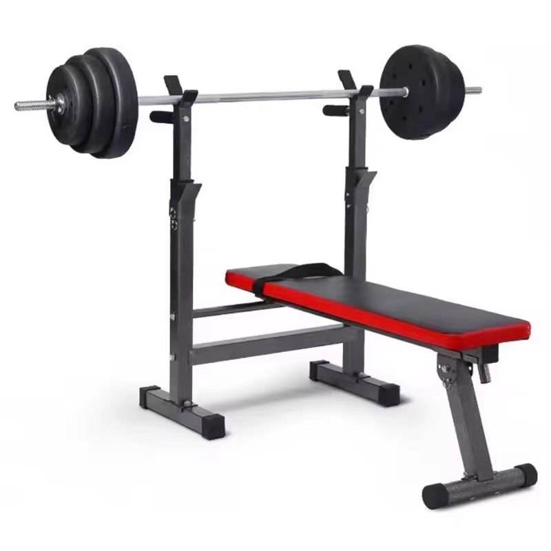 Fitness Equipment Accessory Commercial Grade Bench Press Rack with Adjustable Weight Bench Home Gym Workout Set