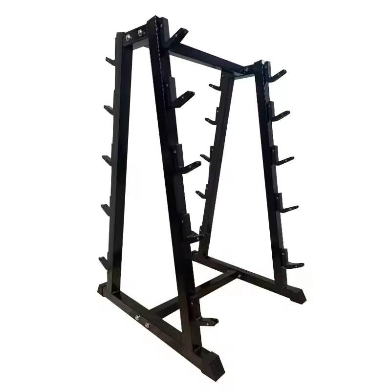 Factory Supply Barbell Bar Stand Gym Storage Rack Free Weights Strength Training Storage Fixed Barbell Steel Rack