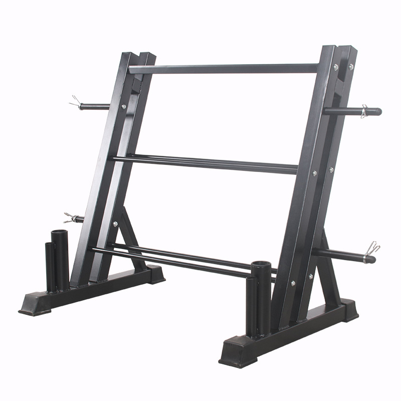 Dinuo Hot Sale Chinese Factory High Quality 3 Tier Multi-functional Dumbbell Barbell Kettle Bell Weight Plate Storage Rack