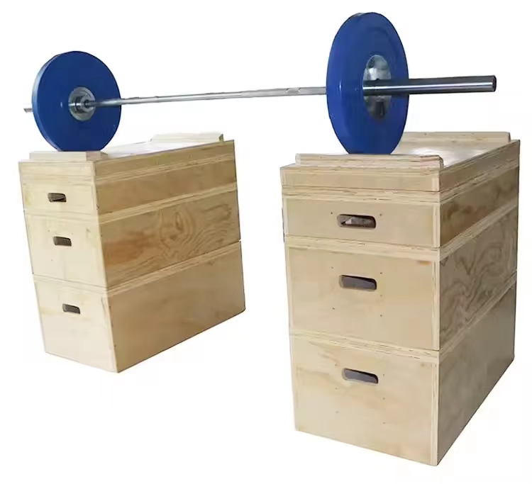 Stackable Wooden Plyo Box With Adjustable Heights For Plyometric Training Deadlift Practice And Step Ups At Home Or Commercial Gym