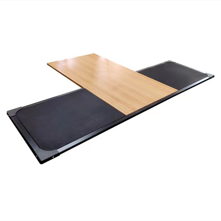 Heavy Duty Wood And Rubber Deadlift Platform Shock Absorbing Gym Platform For Weightlifting CrossFit And Strength Training
