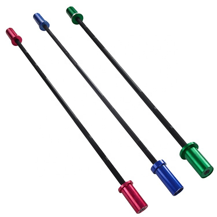 Non-Slip Grip 2.5 kg Kid 2inch Training Barbell Aluminum Technology Youth Training Bar with Smooth Rotating Sleeves