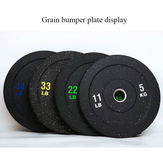 Wholesale Commercial Gym Home Granulated High Elastic Barbell Equipment Lifting Rubber Barbell Sheet Weight Plates Fitness