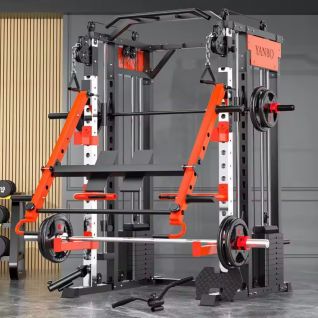 Home Fitness Equipment Deep Squat Frame Home Smith Machine Multifunctional Power Cage Rack Squat Rack Crossover Machine