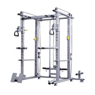 All-in-One Smith Machine Adjustable Multifunction Home Gym Equipment High Pull Down Comprehensive Trainer Home Power Rack Cage