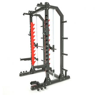 Commercial Gym Smith Squat Rack for Strength Training Weight Lifting Half Rack Powerlifting