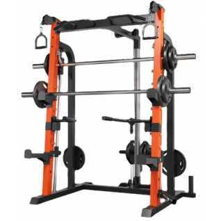 OEM ODM Upgraded Version Home Gym Training Equipment Plate Loaded Machine Power Rack With Crossover All-in-One Smith Machine