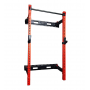 Weightlifing Gantry Rack Foldable Frame Squat Racks Home Use Back Wall Mount Folding Squat Rack With J-hooks and Spotter Arms