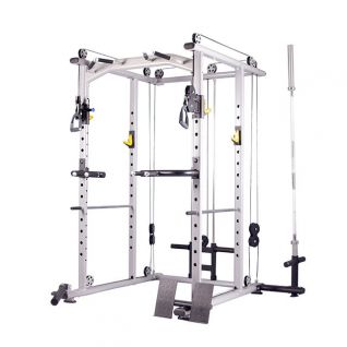 Multi-Function Power Cage Squat Rack With Weight Plate Holder Cable Crossover Machine Home Gym Equipment Strength Training