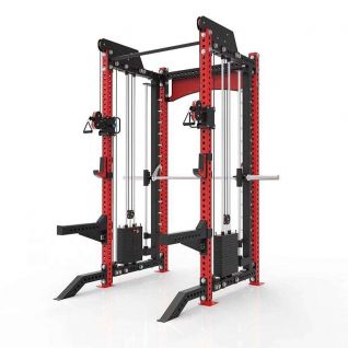 Commercial Gym Fitness Equipment Multi Functional Trainer Cable Crossover Smith Machine Black Red White or Customized Power Rack