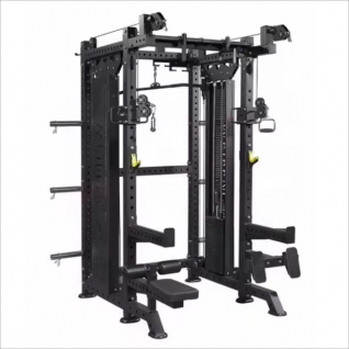 OEM Squat Rack Heavy Commercial Gym Smith Machine Multifunctional Station Trainer Half Cage Power Rack 80KG Weight Stack