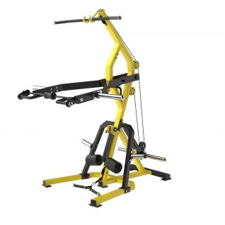 Versatile Workout Station Muscle Strength Training Rack Machine Multi-Function Commercial Fitness Lever Gym Work Bench Yellow