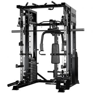 Home Gym Multi-Functional Strength Training Station, Smith Machine with Leg Press, Squat Rack & Cable Crossover &Lat Pulldown