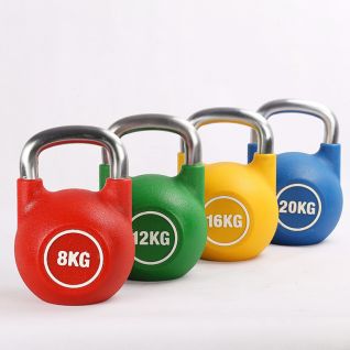 Competition Kettlebell Set, Color-Coded Cast Iron Kettlebells for CrossFit, HIIT & Professional Strength Training