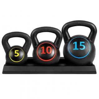 Competition-Grade Kettlebell | Color-Coded, Solid Cast Iron Construction with Ergonomic Stainless Steel Handle