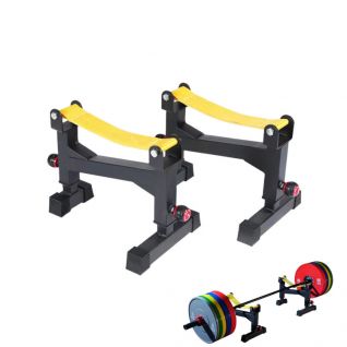 Dinuo Gym Equipment Hard Pull Rack Multi Function Sport Quiet Deadlift Barbell Stand with Safety Straps for Loading
