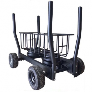 Heavy Duty Adjustable Tank Sled with Wheels Basket Loading Posts for Push Pull& Explosive Power Speed Training Fitness Equipment